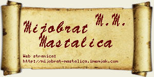 Mijobrat Mastalica vizit kartica